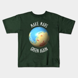 Science Black Blue Red Mars Terraforming Graphic Kids T-Shirt